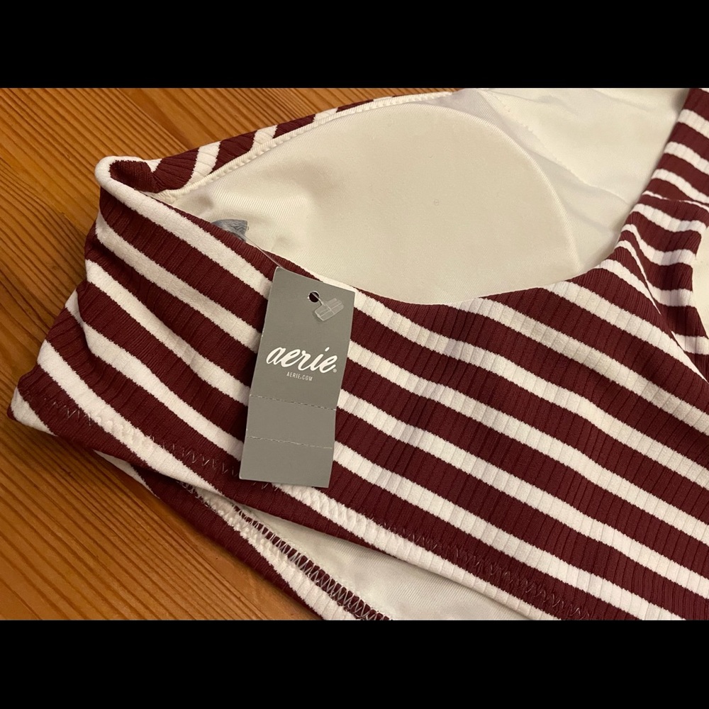 NWT Aerie High Neck Swim Top